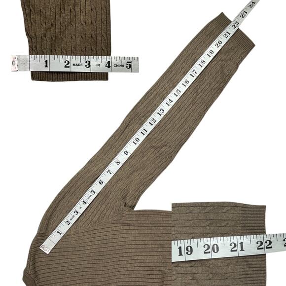 Lane Bryant Faux Layered Long Sleeve Collar Sweater V Neck Plus Size 14/16 Beige - Picture 12 of 12